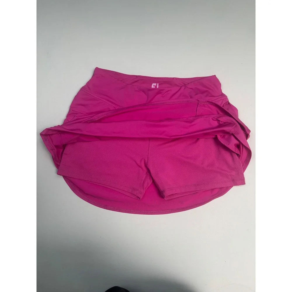 FootJoy‎ Womens Pink Layered Golf Skort Size L Performance Athletic Skirt 26804